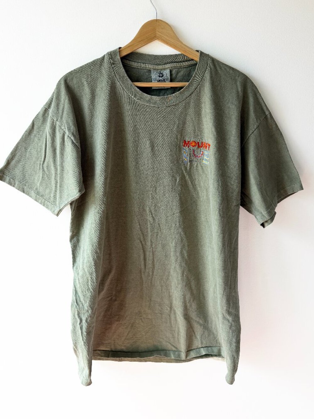 Vintage 90s Single Stitch Anvil Pigment Dyed Tee - Large - USA Description: